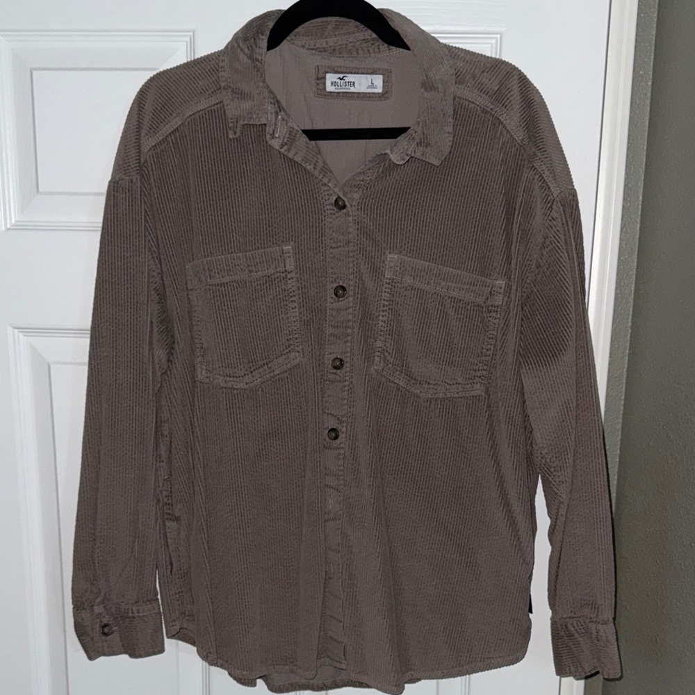 Hollister Men's Brown Corduroy Shirt